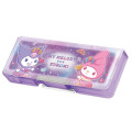 Japan Sanrio Double-opening Pencil Case - Kuromi & My Melody : Sparkly Dress - 1