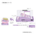 Japan Sanrio Double-opening Pencil Case - Kuromi & My Melody : Sparkly Dress - 3