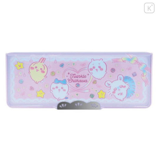 Japan Chiikawa Yokopita Compact Double-Sided Opening Pencil Case - Chiikawa & Hachiware & Usagi : Hologram - 1