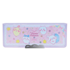 Japan Chiikawa Yokopita Compact Double-Sided Opening Pencil Case - Chiikawa & Hachiware & Usagi : Hologram