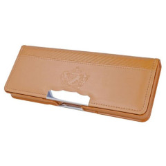 Japan Yokopita Compact Double-Sided Opening Pencil Case - Mocha Brown
