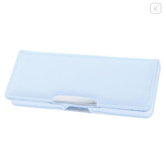 Japan Yokopita Compact Double-Sided Opening Pencil Case - Aqua Blue - 1