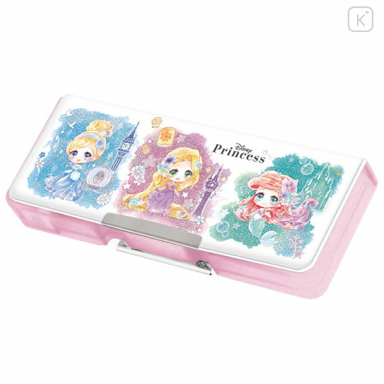 Japan Disney Double-opening Pencil Case - Disney Princess : Shojo Manga Style - 1