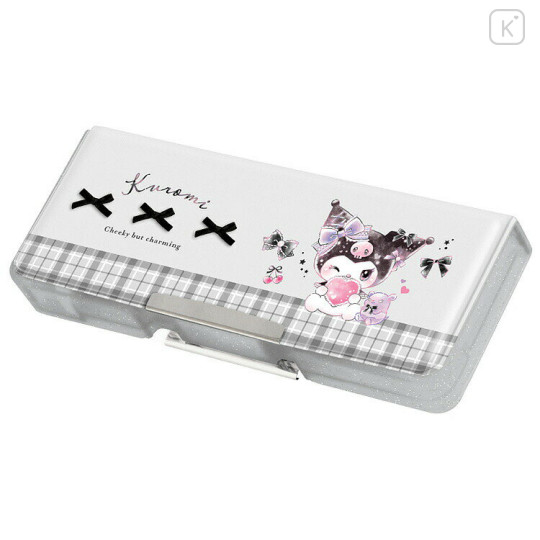 Japan Sanrio Double-opening Pencil Case - Kuromi : Cheeky buy Charming - 1