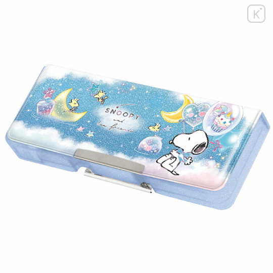 Japan Peanuts Double-opening Pencil Case - Snoopy & Woodstock : Star Night - 1