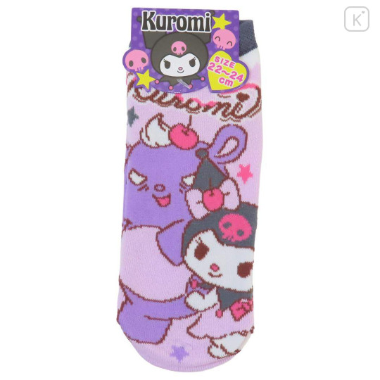 Japan Sanrio Socks - Kuromi : Baku Cream Pink - 1