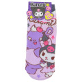 Japan Sanrio Socks - Kuromi : Baku Cream Pink - 1