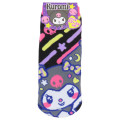 Japan Sanrio Socks - Kuromi : Smirk Neon Night - 1
