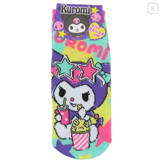 Japan Sanrio Socks - Kuromi : Popcorn Movie Colorful - 1