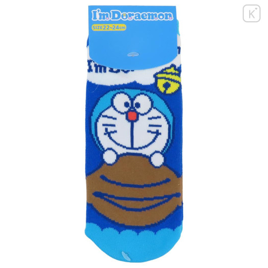Japan Doraemon Socks - Doraemon : Dorayaki Blue - 1