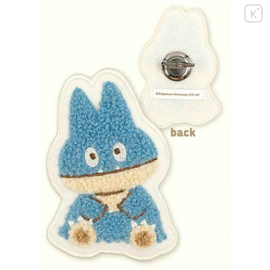 Japan Pokemon Sagara Embroidery Badge - Snorlax : Munchlax Sitting - 2