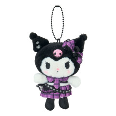 Japan Sanrio Original Mascot Holder - Kuromi : Sweet Rock 'n' Check Gingham