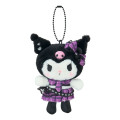 Japan Sanrio Original Mascot Holder - Kuromi : Sweet Rock 'n' Check Gingham - 1
