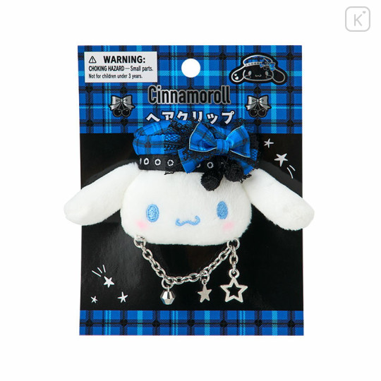 Japan Sanrio Original Face-shaped Hair Clip - Cinnamoroll : Sweet Rock 'n' Check Gingham - 1
