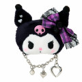 Japan Sanrio Original Face-shaped Hair Clip - Kuromi : Sweet Rock 'n' Check Gingham - 2