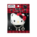 Japan Sanrio Original Face-shaped Hair Clip - Hello Kitty : Sweet Rock 'n' Check Gingham - 1