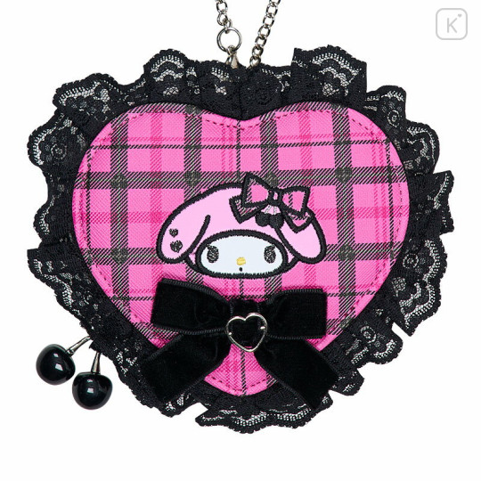 Japan Sanrio Original Mini Pouch Charm - My Melody : Sweet Rock 'n' Check Gingham - 2