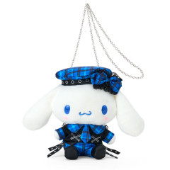 Japan Sanrio Original Plush Pochette Crossbody Shoulder Bag - Cinnamoroll : Sweet Rock 'n' Check Gingham