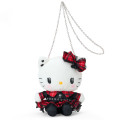 Japan Sanrio Original Plush Pochette Crossbody Shoulder Bag - Hello Kitty : Sweet Rock 'n' Check Gingham - 1