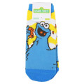 Japan Sesame Street Socks - Monster Cookie Wave Yellow - 1