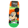 Japan Disney Fluffy Socks - Mickey : Happy Orange Neon Green - 1