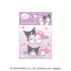 Japan Sanrio Hair Clip Set - Kuromi & My Melody
