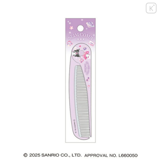 Japan Sanrio Slim Comb - Kuromi & My Melody - 1