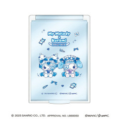 Japan Sanrio Folding Mirror - Kuromi & My Melody : Dolly Mix