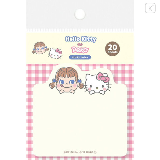 Japan Peko × Sanrio Die-cut Sticky Notes - Hello Kitty & Peko-chan - 1