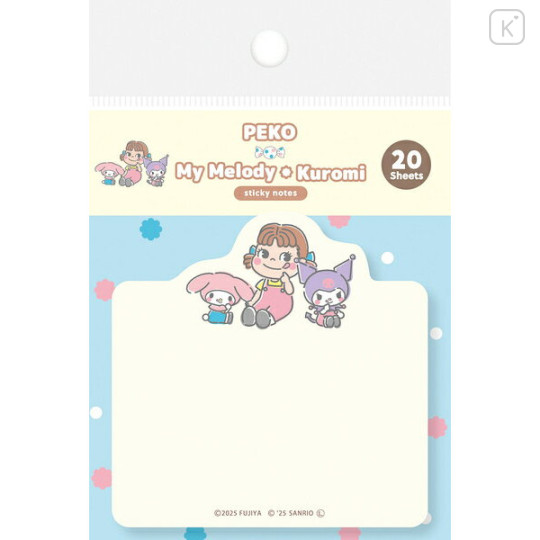 Japan Peko × Sanrio Die-cut Sticky Notes - Kuromi & My Melody - 1