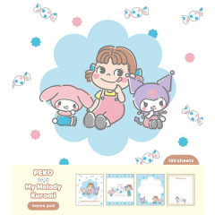 Japan Peko × Sanrio Memo Pad - Kuromi & My Melody & Peko-chan : B