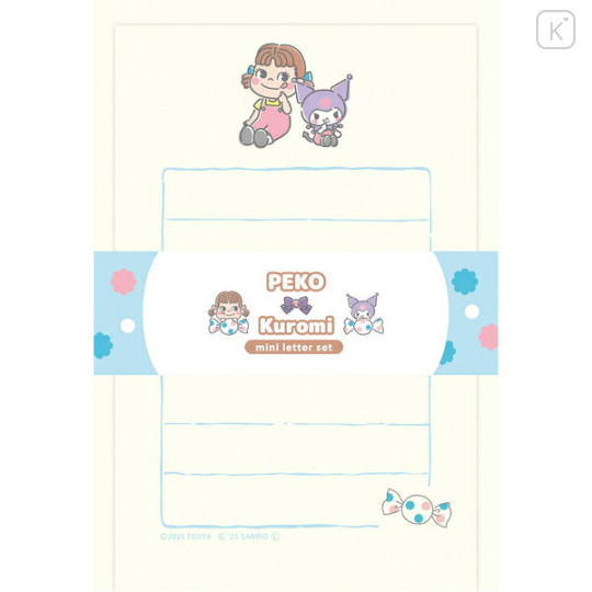 Japan Peko × Sanrio Mini Letter Set - Kuromi & Peko-chan - 1
