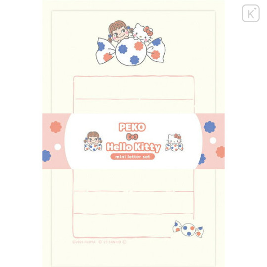 Japan Peko × Sanrio Mini Letter Set - Hello Kitty & Peko-chan : A - 1