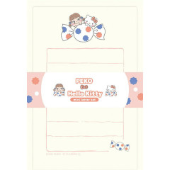 Japan Peko × Sanrio Mini Letter Set - Hello Kitty & Peko-chan : A