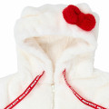Japan Sanrio Original Zip Up Fleece Hoodie - Hello Kitty : White - 2