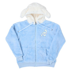 Japan Sanrio Original Zip Up Fleece Hoodie - Cinnamoroll