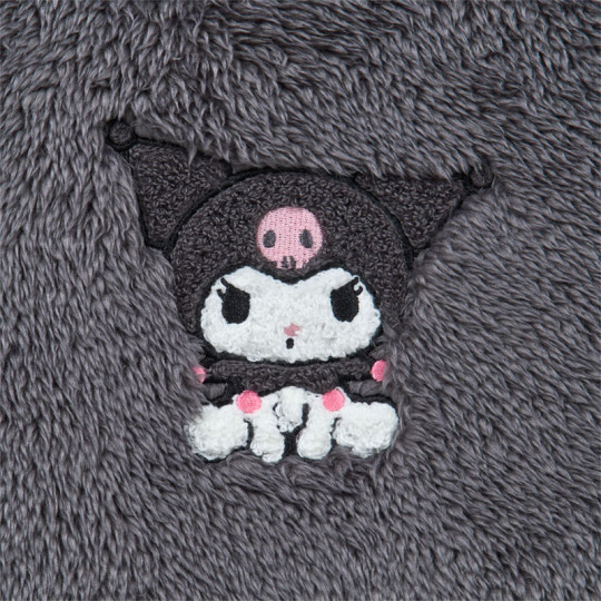 Japan Sanrio Original Zip Up Fleece Hoodie - Kuromi - 3
