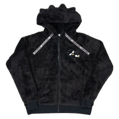 Japan Sanrio Original Zip Up Fleece Hoodie - Badtz-maru
