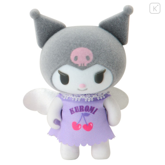 Japan Sanrio Original Flocked Doll - Kuromi : Pitatto Friends Mini Angel - 3