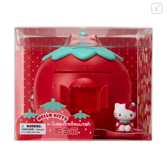 Japan Sanrio Original Piggy Bank - Hello Kitty : Strawberry - 3