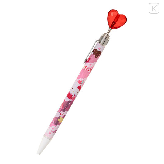 Japan Sanrio Heart Mascot Ballpoint Pen - Hello Kitty : Whipped decoration - 1