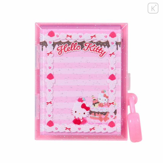 Japan Sanrio Lockable Case & Memo Set - Hello Kitty : Whipped Decoration - 1