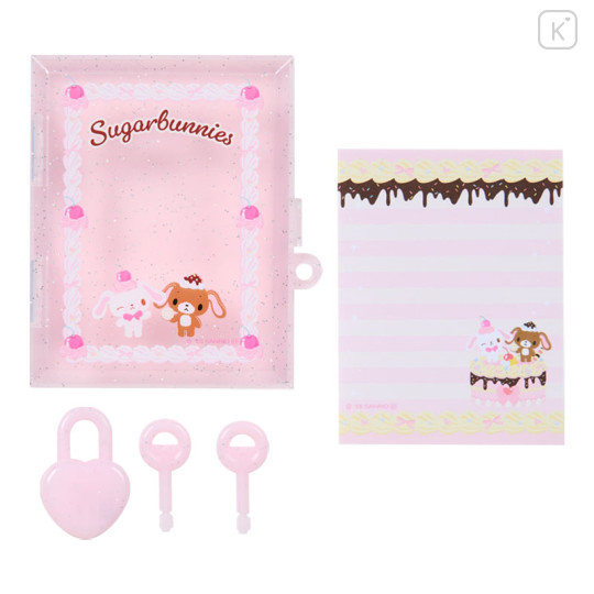 Japan Sanrio Lockable Case & Memo Set - Sugarbunnies : Whipped Decoration - 2