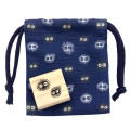 Japan Ghibli Stamp With Drawstring Bag - Susuwatari Navy - 1
