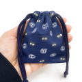 Japan Ghibli Stamp With Drawstring Bag - Susuwatari Navy - 3