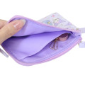 Japan Sanrio Mini Pouch & Pass Case Card Holder with Reel - Kuromi : Fav Hobby Purple - 3