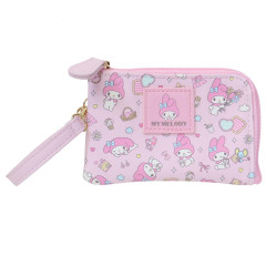Japan Sanrio Mini Pouch & Pass Case Card Holder with Reel - My Melody : Fav Hobby
