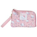 Japan Sanrio Mini Pouch & Pass Case Card Holder with Reel - Hello Kitty : Fav Hobby - 1