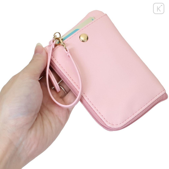 Japan Sanrio Mini Pouch & Pass Case Card Holder with Reel - Hello Kitty : Fav Hobby - 2