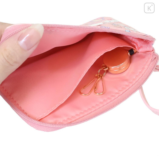 Japan Sanrio Mini Pouch & Pass Case Card Holder with Reel - Hello Kitty : Fav Hobby - 3